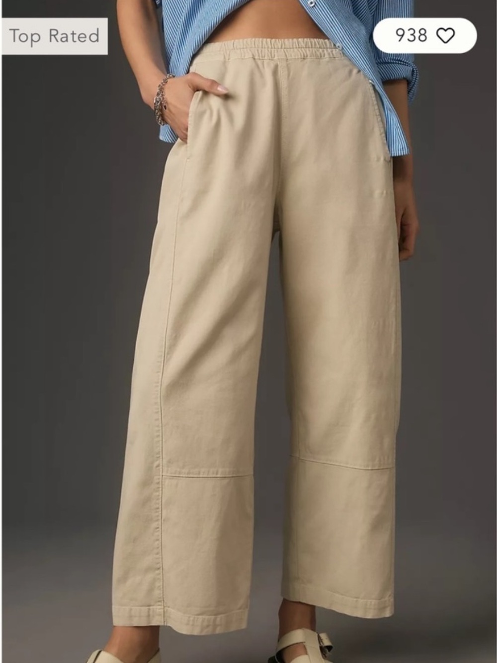Anthropologie Pilcro Izzie Relaxed Pull On Barrel Pants